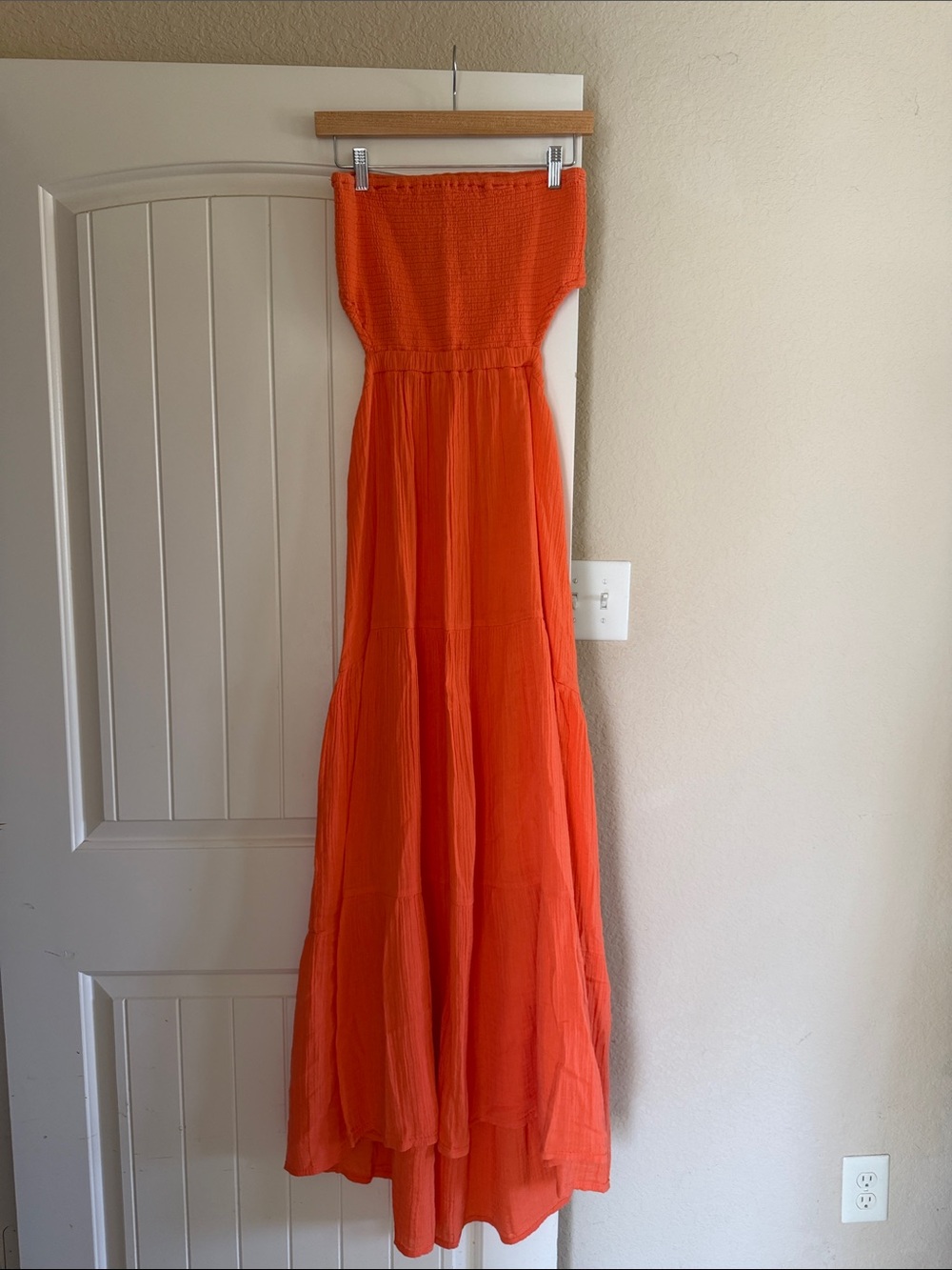 RipCurl Strapless Orange Maxi Dress - Elegant Summer Dress